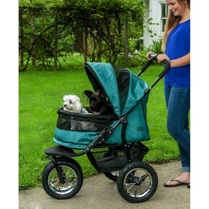 Pet Gear No-zip Double Pet Stroller - Pine Green