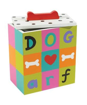 Pet Stop Store Cute & Colorful Hand Painted Collection Arf Dog Treat Box