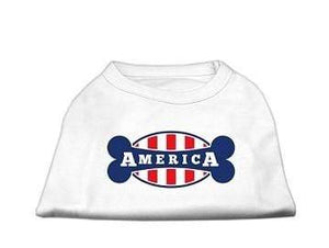 Pet Stop Store Small / White My Bone in America Screen Print Shirt
