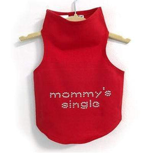 Pet Stop Store Teacup / Red Mommy's Single Studs Red Dog Tank