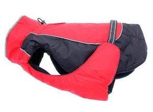 Pet Stop Store xs Red & Black Solid Alpine All Weather Waterproof Dog Coat