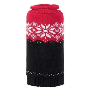 Pet Stop Store xxs Ski Lodge Red & Black Dog Sweater