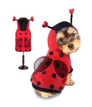 Pet Stop Store 0 Playful & Fun Red & Black Satin Ladybug Dog Costume