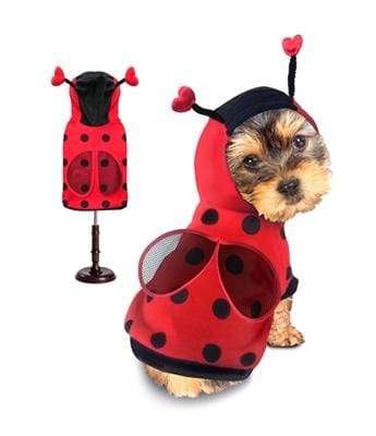 Playful & Fun Red & Black Satin Ladybug Dog Costume