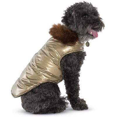 Gold Aspen Puffer Dog Coat