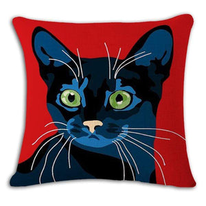 Pet Stop Store 13 / 45x45cm Fun & Playful Decorative Cat Lovers Pillow Covers