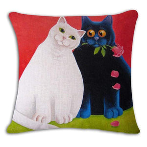 Pet Stop Store 6 / 45x45cm Fun & Playful Decorative Cat Lovers Pillow Covers