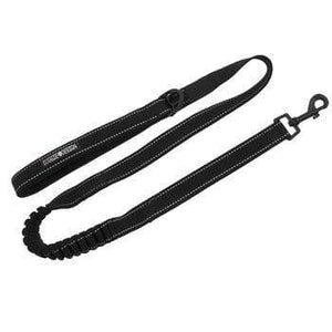Pet Stop Store black Soft Pull Expandable Traffic Dog Leash in All Colors