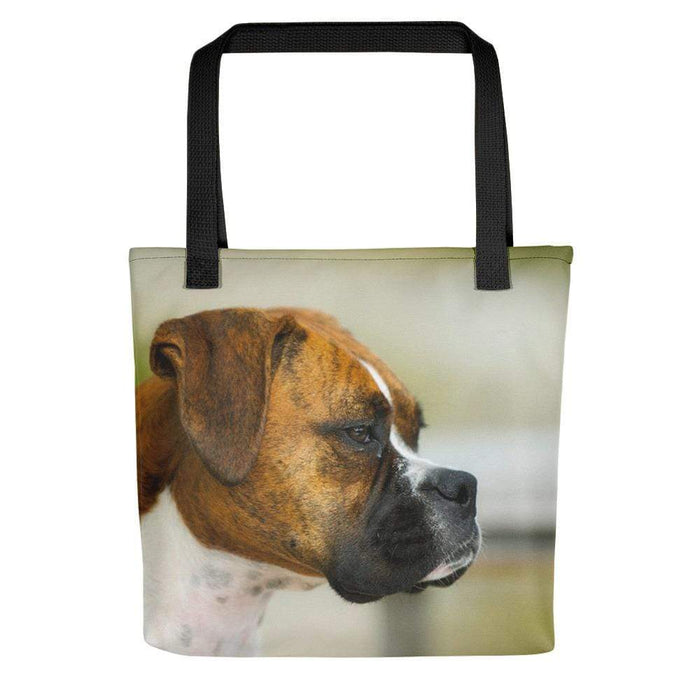Moody Boxer Dog Over the Shoulder Tote Bag