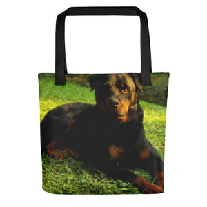 Pet Stop Store Black Rottweiler Dog Tote Bag