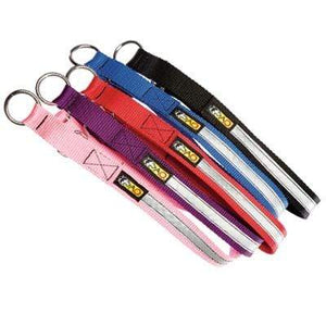 Pet Stop Store Black S - M (12"-16") x 3/4 wide No Choke No Slip Dog Collar with Reflective Band