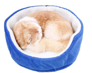 Pet Stop Store blue Cozy Round Snuggy Cat & Dog Bed Avail in Gray, Blue & Brown