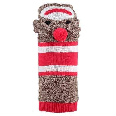 Brown, Red & White Animal Face Monkey Hoodie for Dogs