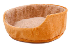 Pet Stop Store brown Cozy Round Snuggy Cat & Dog Bed Avail in Gray, Blue & Brown