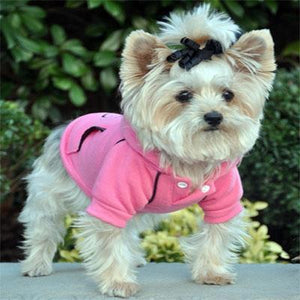 Pet Stop Store Casual Raspberry Sorbet Sports Dog Sweatshirt with Hoodie