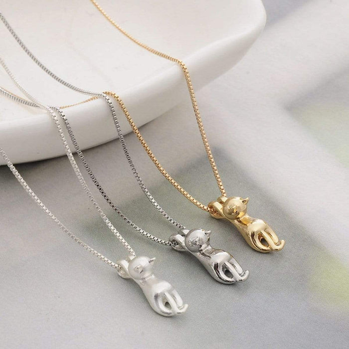 Charming Metal Cat Link Chain Necklace