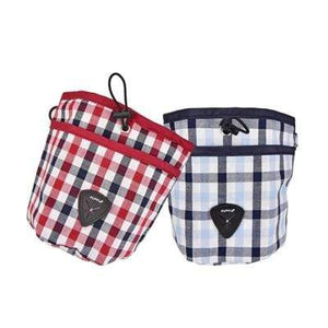 Pet Stop Store Checker Patterned Portable Nylon Treat Bags for Dogs