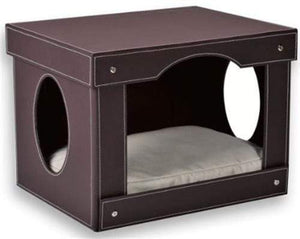 Pet Stop Store Chocolate Brown Decorative Stackable Cat Bed