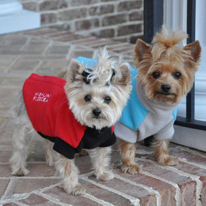 Pet Stop Store Comfy Red & Black Highline Fleece Dog Coat