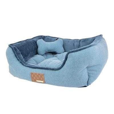 Cozy Comfy Plush Powder Blue Presley Dog Bed