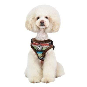 Pet Stop Store Crayon Dog Harness in Colors Navy & Brown