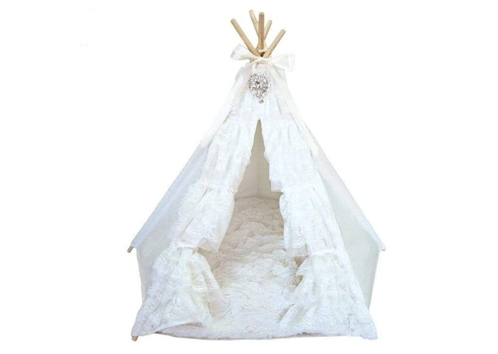 Cute & Fancy Lullaby Teepee Dog Bed with Stuffed Pillow