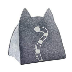 Pet Stop Store Easy to Wash Foldable Gray Cat Cave Bed