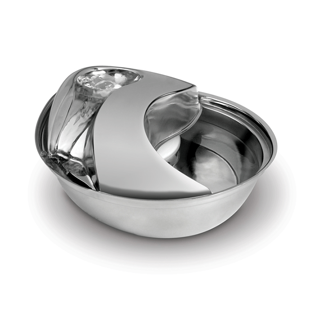 Elegant Stainless Steel Circulating Drinking Bowl for Pets