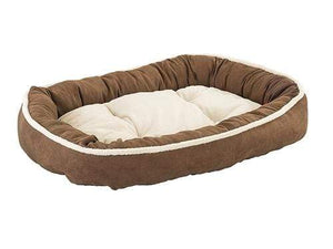 Pet Stop Store Ethical Pet Shearling Oval Chocolate Cuddler 31" Dog Bed