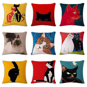 Pet Stop Store Fun & Playful Decorative Cat Lovers Pillow Covers