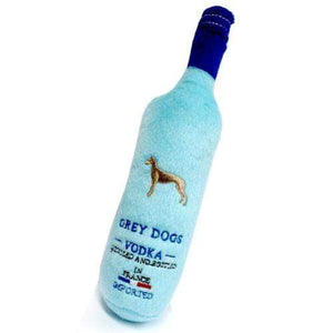 Pet Stop Store Plush Fun Grey Vodka Bottle Dog Toy
