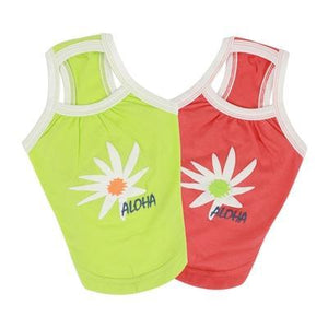 Pet Stop Store Fun Summer Aloha Cotton Tank Tops for Dogs