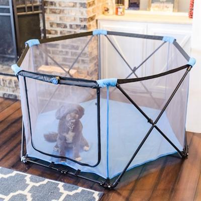 Portable & Collapsible Blue Dog & Cat Playpen