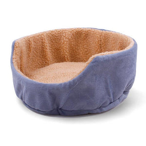 Pet Stop Store gray Cozy Round Snuggy Cat & Dog Bed Avail in Gray, Blue & Brown