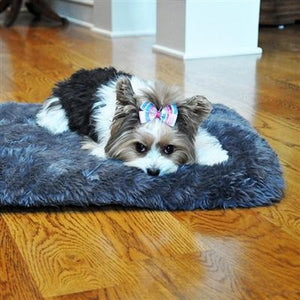 Pet Stop Store Gray Slumber Minky Faux Fur Dog Cushion