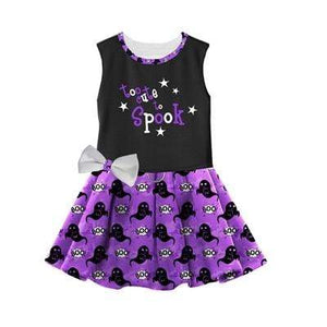 Pet Stop Store Halloween Purple & Black Cute To Spook Dog Dress