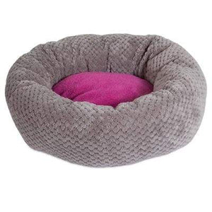 Pet Stop Store Jackson Galaxy 18in Donut Gray & Pink Dog & Cat Nesting Bed