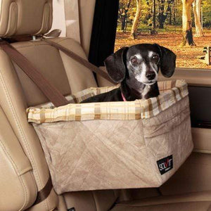 Pet Stop Store Jumbo Deluxe Beige Booster Car Seat for Pets up to 30 lbs