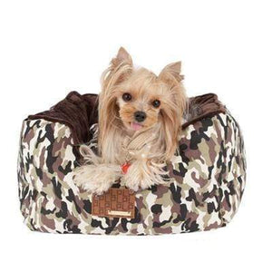 Pet Stop Store m brown Stylish & Modern Brown & Pink Camouflage Dog Beds