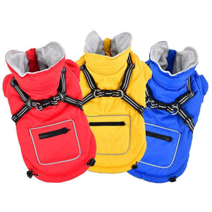 Pet Stop Store Mallory Dog Vest w/Integrated Harness in Colors Red, Blue & Yellow