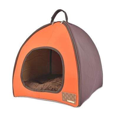 Modern Berg Dog House Bed Available in Colors Red & Orange