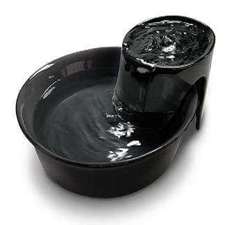 Modern Large Black Ceramic Drinking Fountain for Pets