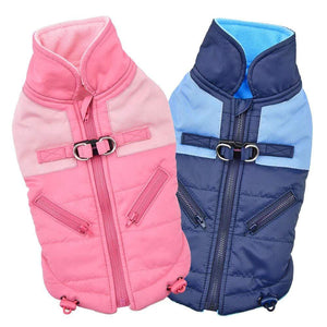 Pet Stop Store Pink & Blue Tintin  Puffer Dog Vest Harness