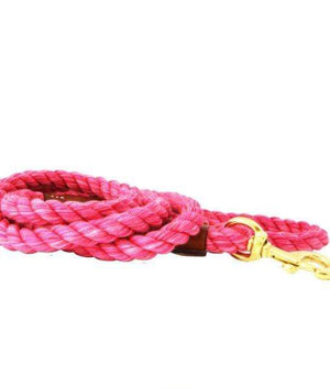 Pet Stop Store pink Cotton Rope Dog Leashes with Snap-End - All Colors
