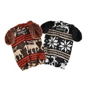 Pet Stop Store Prancer Reindeer Dog Hood Colors Brown & Black