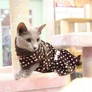 Pet Stop Store RACHEL Cat Dress Brown & Pink