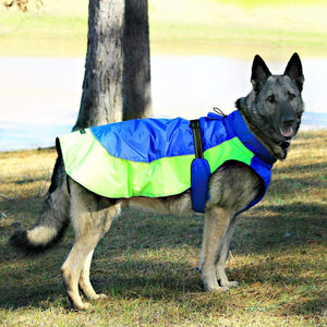 Pet Stop Store Lime Green & Blue Solid Alpine All Weather Waterproof Dog Coat