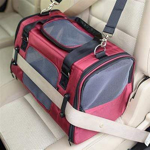Pet Stop Store Red Crash Tested Commuter™ Dog & Cat Red & Black Carrier