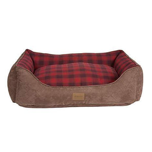 Pet Stop Store Red Ombre Plaid Kuddler Dog Bed