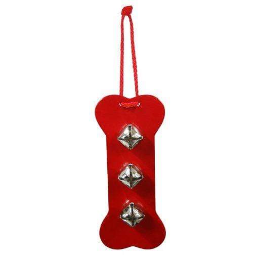 Red Dog Bone Door Bell Hanger